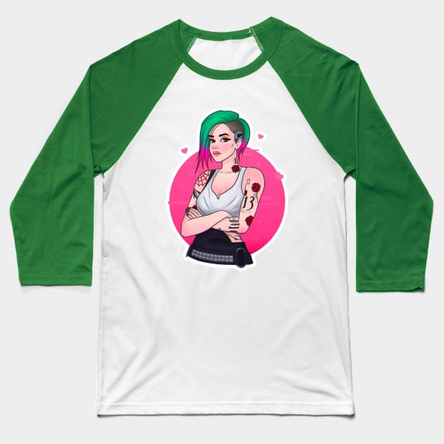 Judy Alvarez Baseball T-Shirt by Purplehate